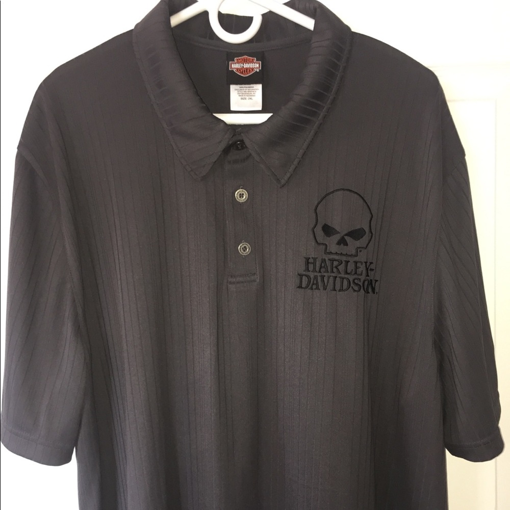 Harley Davidson XXL Embroidered Button Down Polo.